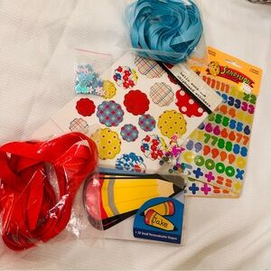 ⭐️ #6 Craft Pack Kids Sticker and Ribbon Set - Multicolor